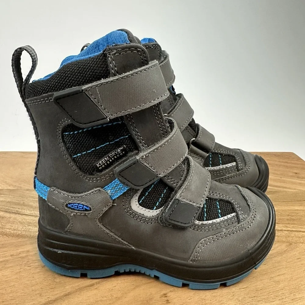 New Little‎ Kids Keen Redwood Winter Waterproof Gray Lined Ankle Boots Size 9 C